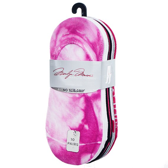 10Pk Pattern Mul5 Ladies 9-11 Liners Pnk/Blk/Wht Pp $40