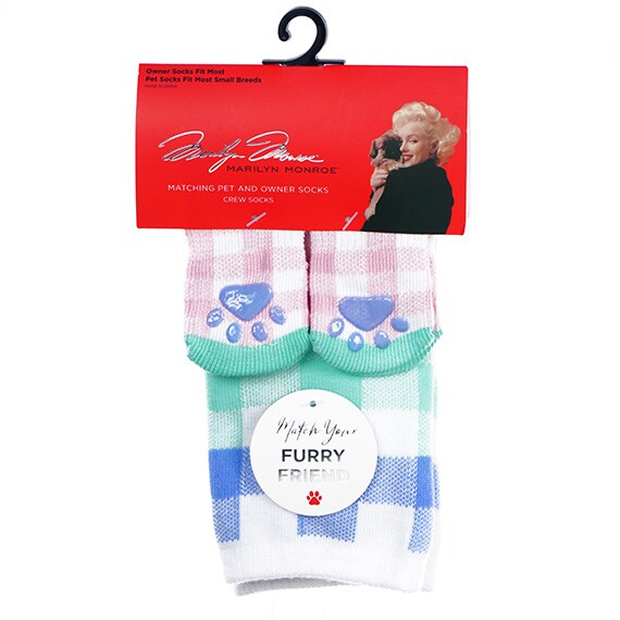 Matching Socks For Owner And Pet Plaid - Sm Pet Socks Osfm Owner Crew Socks