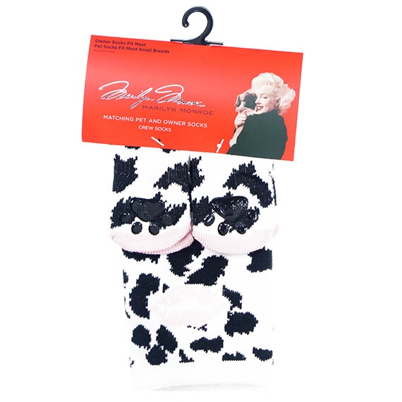 Matching Socks For Owner And Pet Cow Print - Sm Pet Socks Osfm Owner Crew Socks