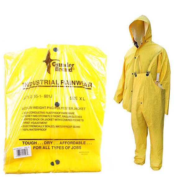 Rain Jacket PVC/Poly With Detachable Hood X-Large