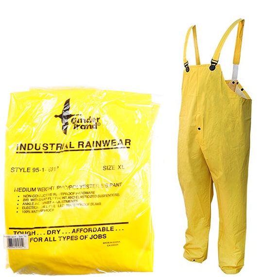 Rain Pants PVC/Poly Bib Pants X-Large