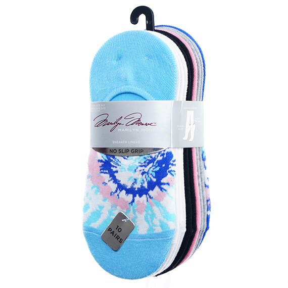 10Pk Pattern Mul2 Ladies 9-11 Liners Turq Multi Pp $40