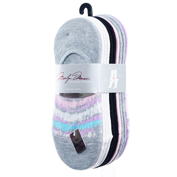 10Pk Pattern Mul3 Ladies 9-11 Liners Lilac Multi Pp $40