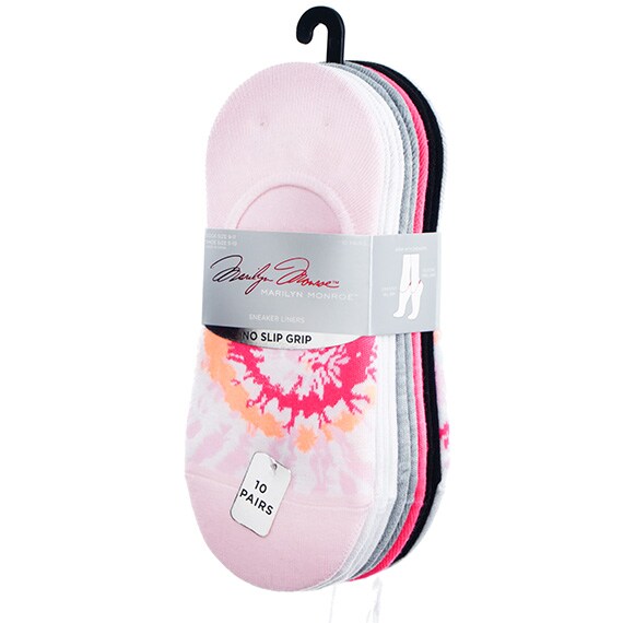 10Pk Pattern Mul5 Ladies 9-11 Liners Pink Multi Pp $40
