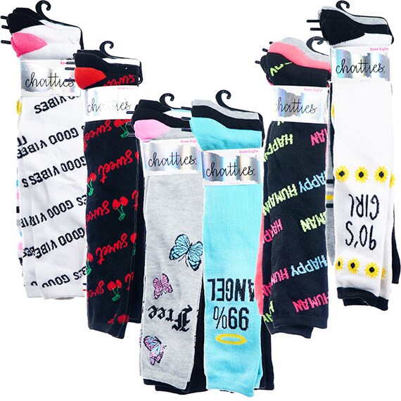 Chatties Asst. 3Pk Knee High Women's 4-10 PP $18.00