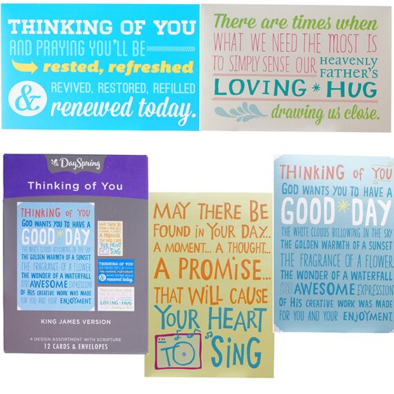 Thinking Of You Drawing Closer Cards And Envelopes 12PK 7.5