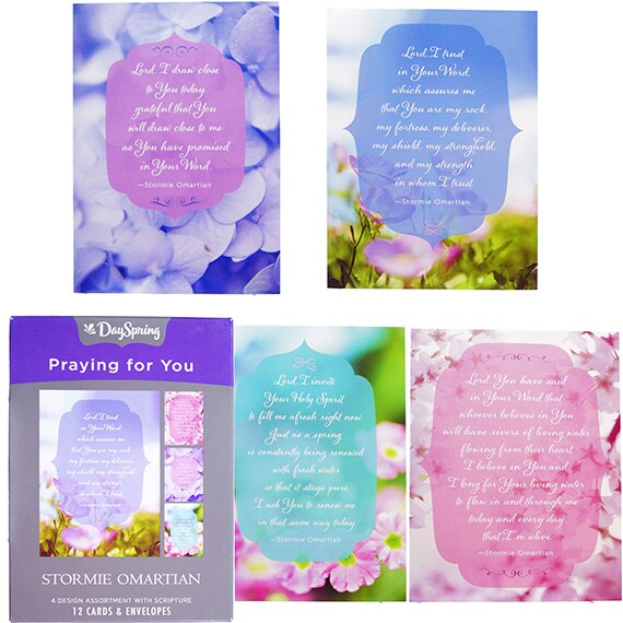 Praying For You Stormie Omart Cards And Envelopes 12PK 7.5