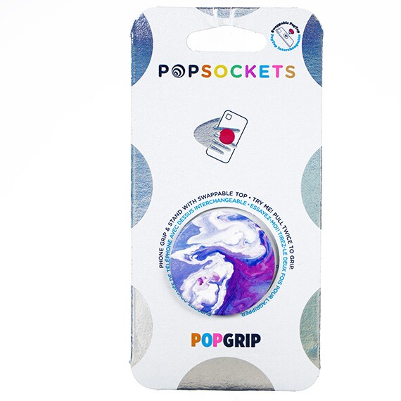 Phone Grip & Stand With Swappable Top Lavender Flow -RSL