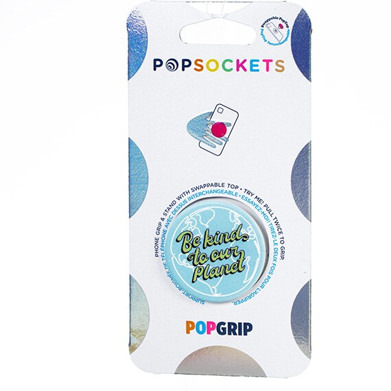 Phone Grip & Stand With Swappable Top Be Kind To Our Planet -RSL