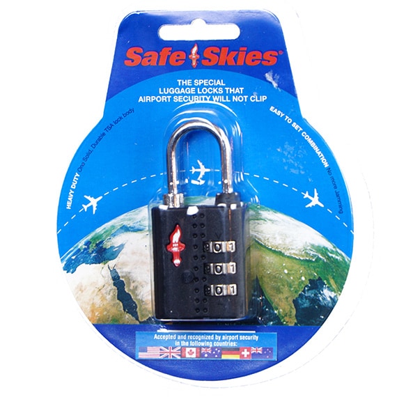3 Dial Combo Lock Black