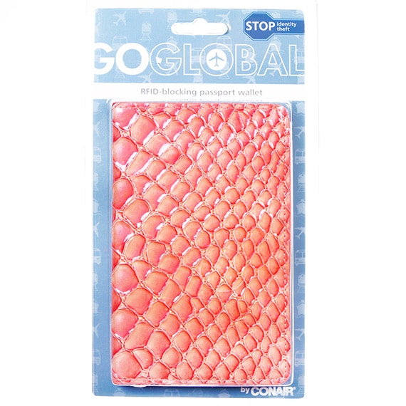 RFID Blocking Passport Wallet Salmon