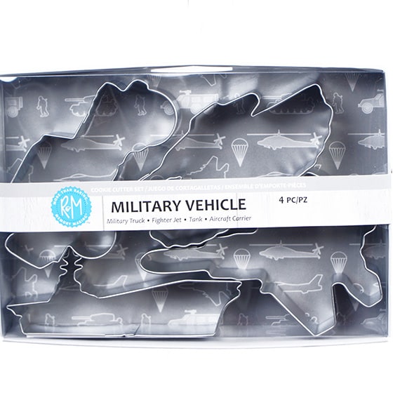 Military Vehicle 4 PC Cookie Cutter Set