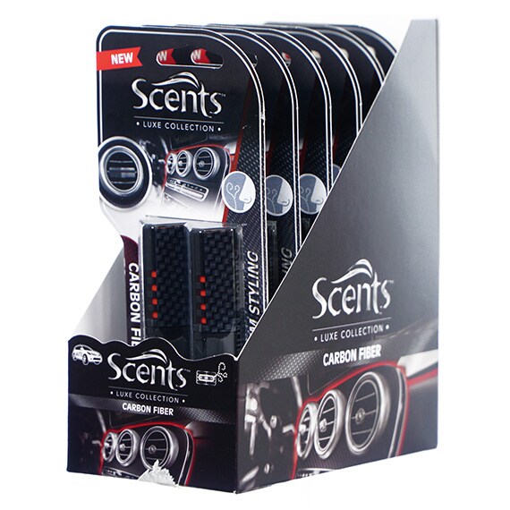 Ac Scents Luxe Vent Clip Carbon Fiber 2Pk PDQ