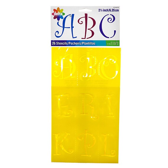 Plastic Stencils-Squiggle Alphabet - 2.5