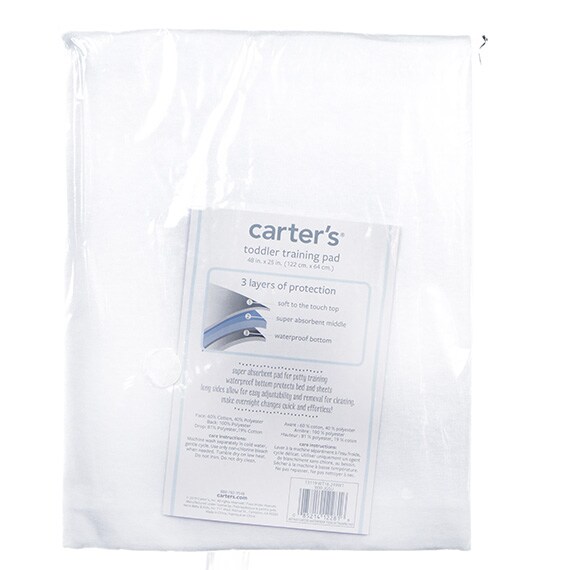 Carter'S White Waterproof Toddler Training Mattress Pad