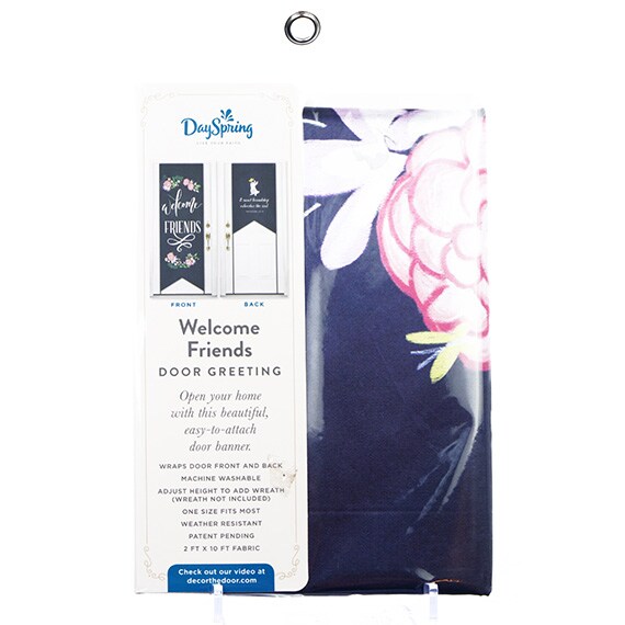 Door Banner Welcome Friends 2'x10' Fabric