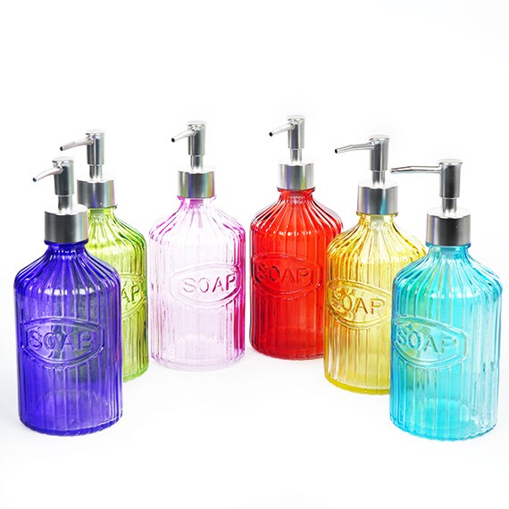 Soap Dispenser Embossed 16 OZ Asst