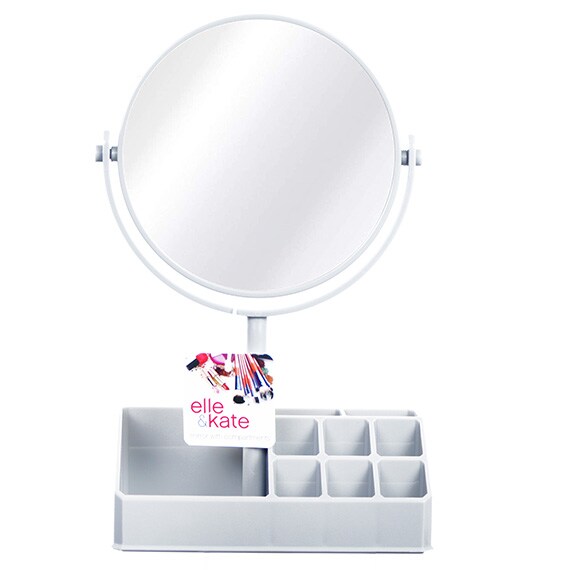 Elle & Kate Mirror W/Compartments - Grey