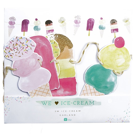 We Heart Ice Cream Garland 3M