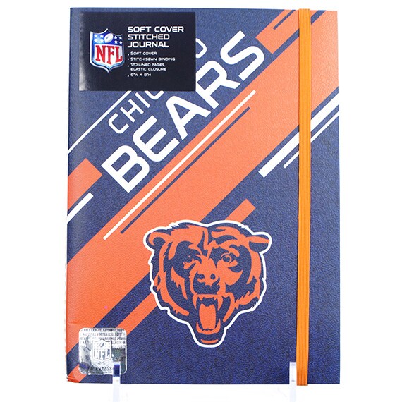Soft Cover Stitched Journal - Chicago Bears, 120 Lined Pgs., 6