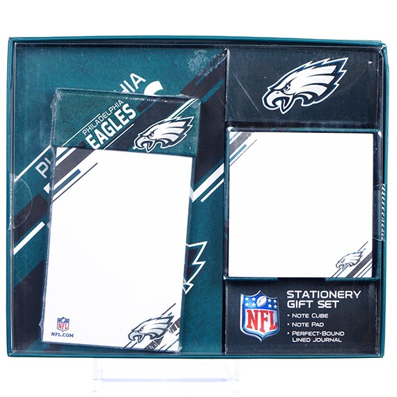 Stationery Gift Set - Philadelphia Eagles, Note Cube, Note Pad, Lined Journal, 10.00