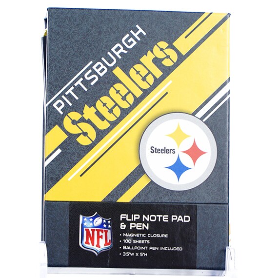 Flip Note Pad and Pen Set - Pittsburgh Steelers, 100 Pgs., 3.5