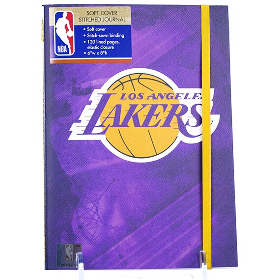Soft Cover Stitched Journal - LA Lakers, 120 Lined Pgs., 6