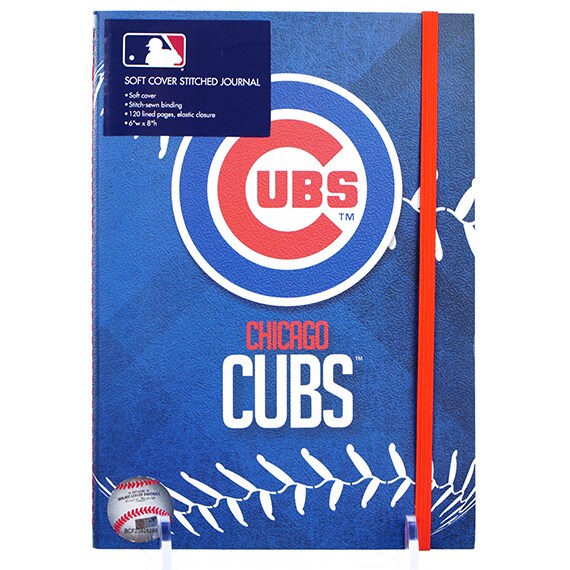 Soft Cover Stitched Journal Chicago Cubs, 120 Lined Pgs., 6