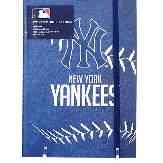 Soft Cover Stitched Journal NY Yankees, 120 Lined Pgs., 6