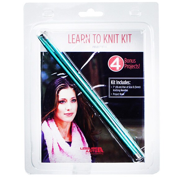 Leisure Arts Kit Learn To Knit Kit