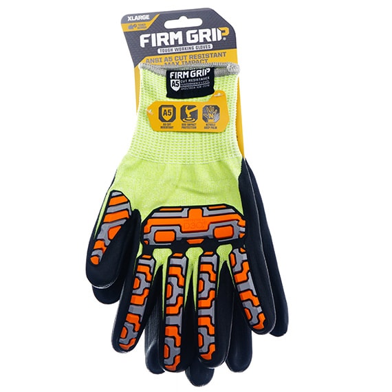 Firm Grip A5 Impact Cut Resistant D30 Max Impact Protection W/Touch Screen XL