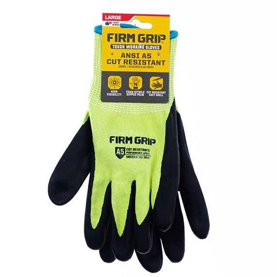 Firm Grip Ansi A5 Cut Resistant Nitrile Dipped W/Touchscreen Large