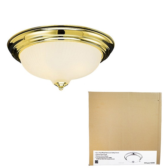 Trieste Flush Mount Polished Brass 15 In. 27W UL CAN-US