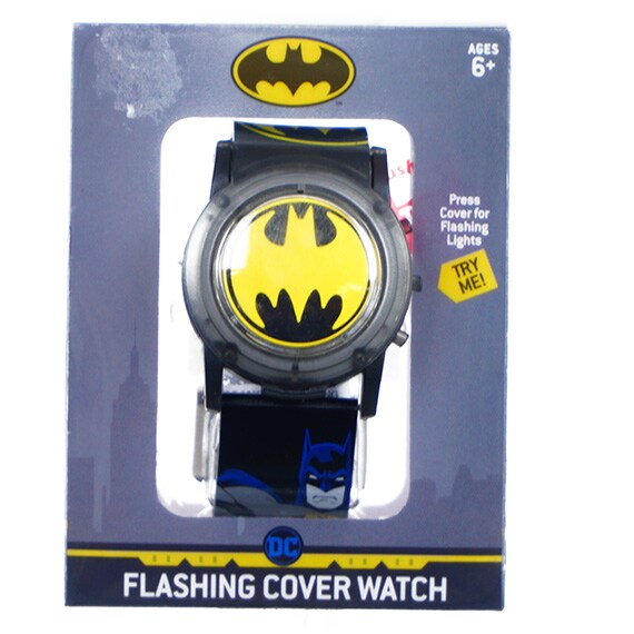 Batman Watch With Face Cover Black