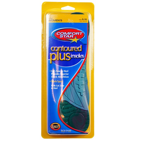 Contour Plus Foam & Gel Insoles Women Size 5-10