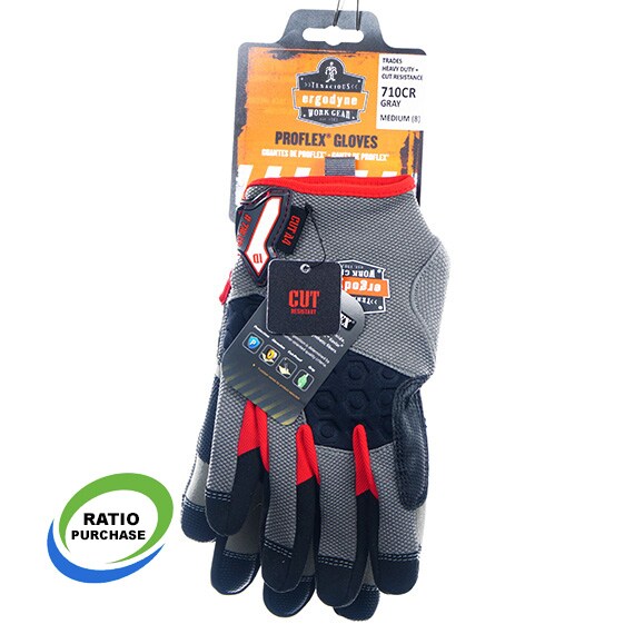 Heavy-Duty Cut Resistant Gloves Gray Med Cut A4