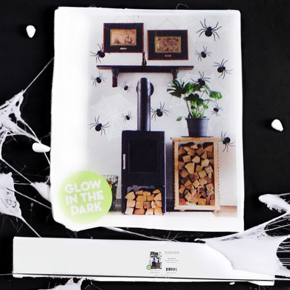 Halloween Decals Spider Webs Wall Decal 26 X 39 Glow In The Dark