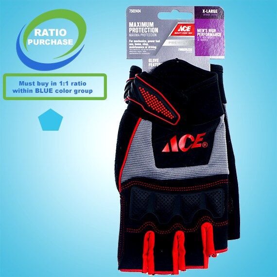 Ace Fingerless Impact X Large