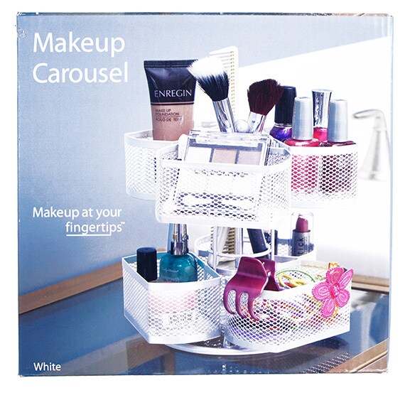 Makeup Organizer Carousel Organizer -White 7.25