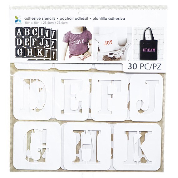 Fabric Stencils Adh Serif Alpha 10 CS PK 60