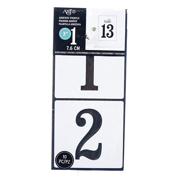 Adhesive Stencils Serif Number 3