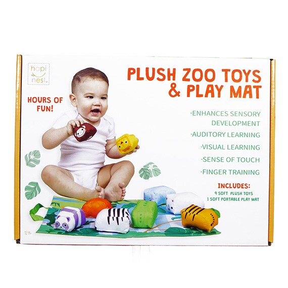 Baby Playmat With Plush Zoo Toys, 8.5