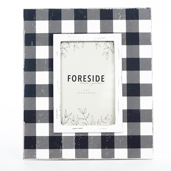4X6 Buffalo Plaid Photo Frame Black