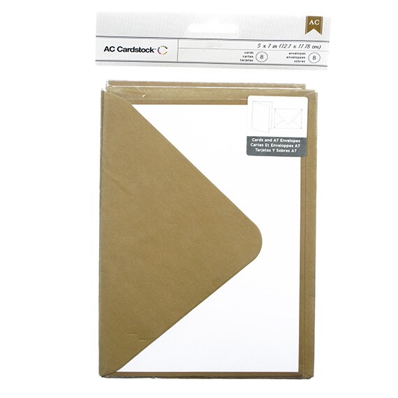 Cards & Envelopes A7 Gold 8 Piece, 5
