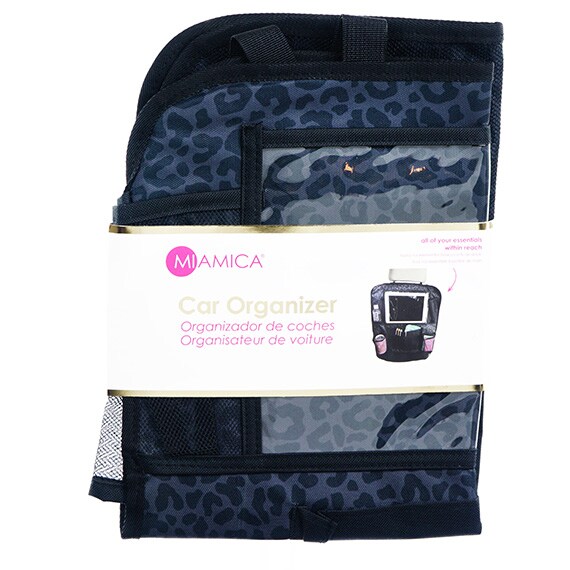 Black Leopard Car Organizer 17X24