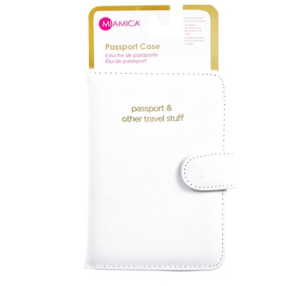 White Saffiano Passport Case 4.25X6.25