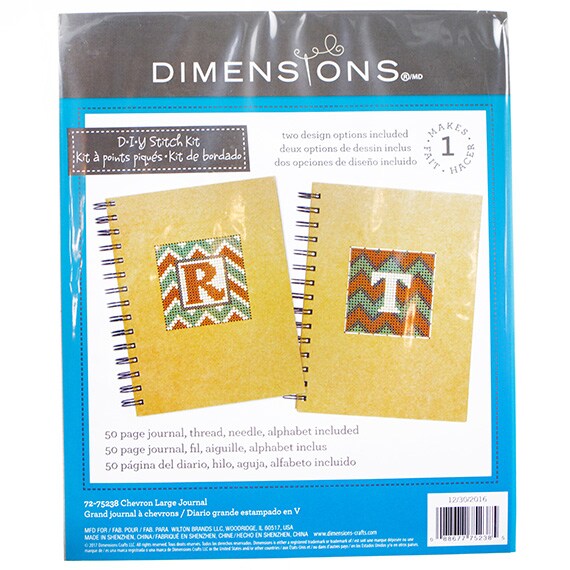 DIY Stitch Kit Chevron Large Journal 50 Page