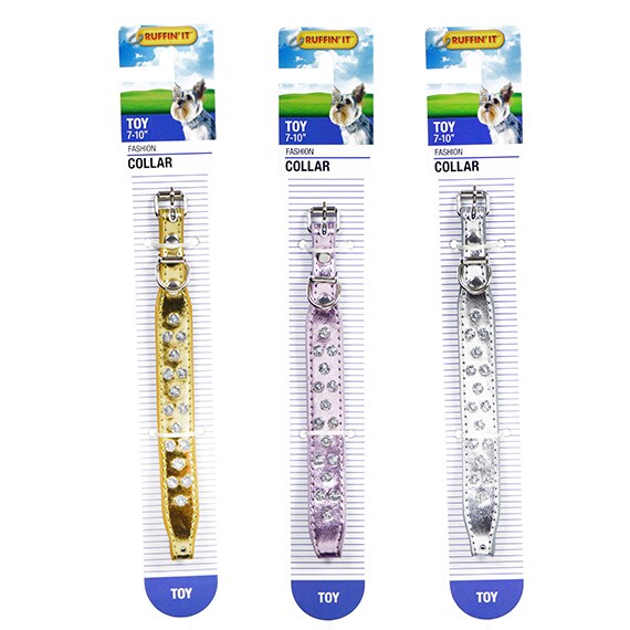 Ruffin' It Metallic Collar With Stones Toy Size 7-10