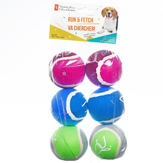 President's Choice Run & Fetch Dog Tennis Ball 6PK 3