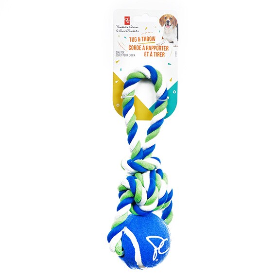 President's Choice Dog Tennis Ball & Rope - Restricted Sales Canada